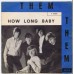 THEM One More Time / How Long Baby (Decca F 12176) Italy 1965 PS 45