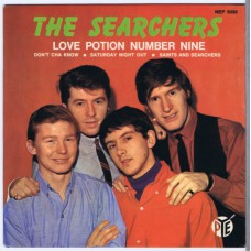 SEARCHERS Love Potion Nr.9 / Don't Cha Know / Saturday Night Out / Saints and Searchers (PYE NEP 5038) Sweden 1964 PS EP