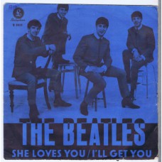 BEATLES She Loves You / I'll Get You (Parlophone R 5055) Sweden 1963 (blue) PS 45