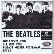 BEATLES She Loves You / I'll Get You / Please Mr. Postman / Boys (Parlophone GEOS 223) Denmark 1964 PS EP