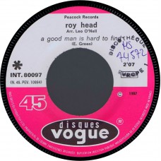 ROY HEAD A Good Man Is Hard To Find (Vogue INT 80097) France 1967 CS 45