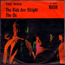 WHO,THE The Kids Are Alright / The Ox (Decca 80007) Germany 1966 PS 45