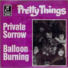 PRETTY THINGS Private Sorrow / Balloon Burning (Columbia C 23912) Germany 1968 PS 45