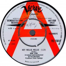 BOB LIND Hey Nellie Nellie / Wandering (Verve Folkways 1501) UK 1966 demo 45