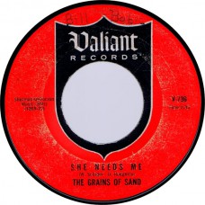 GRAINS OF SAND She Needs Me / That's Where Happiness Began (Valiant 736) Los Angeles, Cal. USA 1965 45