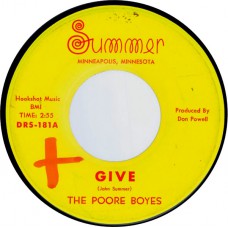 POORE BOYES It's Love / Give (Summer 181) Minneapolis USA 1967 45
