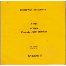JOHN LENNON Woman (Tonpress R 1151) Poland 1981 single sided picture card 45
