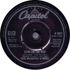 PAUL MCCARTNEY & WINGS Band On The Run / Zoo Gang (Capitol R 5997) UK 1973 45