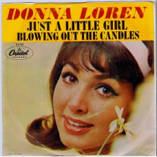 DONNA LOREN Blowing Out The Candles / Just A Little Girl (Capitol 5250) USA 1964 PS 45