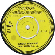 KARL HAMELL JR. Summer Souvenirs / The Magic OF Summer (London HL 9422) UK 1961 DEMO 45