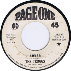 TROGGS Lover / Come Now (Page One 21.032) USA 1970 Promo 45
