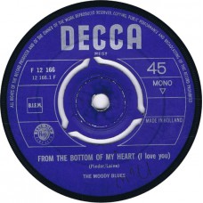 MOODY BLUES From The Bottom Of My Heart / And My Baby's Gone (Decca 12166) Holland 1965 45