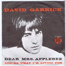DAVID GARRICK Dear Mrs. Applebee / You're What I'm Living For (PYE 7N 35335) Holland 1966 PS 45