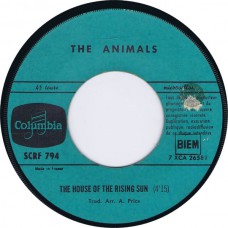 ANIMALS House Of The Rising Sun / Gonna Send You Back To Walker (Columbia SCRF 794) France 1964 cs 45