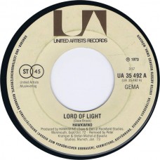 HAWKWIND Lord Of Light / Born To Go (United Artists UA 35492) Germany 1973 45