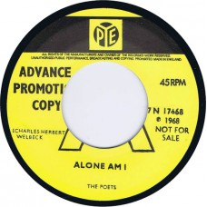 POETS Alone Am I / Locked In A Room (Exact Repro of original PYE 45) 1968