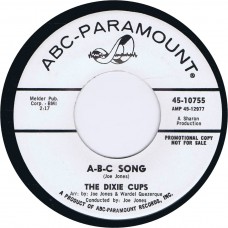 DIXIE CUPS A-B-C-Song / That's What The Kids Said (ABC-Paramount 10755) USA 1965 white label Promo 45