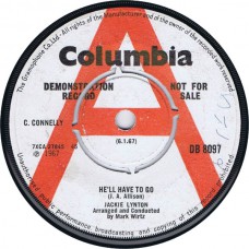 JACKIE LYNTON He'll Have To Go / Only You (Columbia DB 8097) UK 1967 Demo 45 (Mark Wirtz)