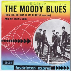 MOODY BLUES From The Bottom Of My Heart / And My Baby's Gone (Decca 12166) Holland 1965 PS 45