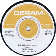 DAVID BOWIE The Laughing Gnome / The Gospel According To Tony Day (Deram DM 123) UK 1973 issue of 1967 recording cs 45