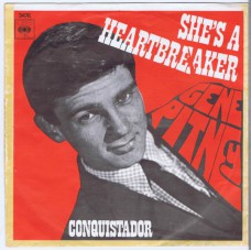 GENE PITNEY She's A Heartbreaker / Conquistador (CBS 3476) Holland 1968 PS 45