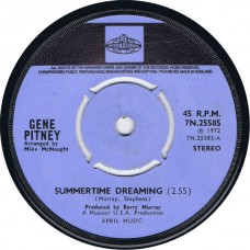 GENE PITNEY Summertime Dreaming / It Ain't The Same (PYE 7N 25585) UK 1972 45