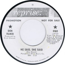 DON RANDI Yesterday / He Said, She Said (Reprise 0560) USA 1967 promo 45 (Beatles) (Wrecking Crew)