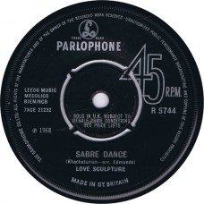 LOVE SCULPTURE Sabre Dance / Think Of Love (Parlophone R 5744) UK 1968 cs 45