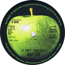 RINGO STARR It Don't Come Easy / Early 1970 (Apple R 5898) UK 1971 45