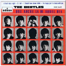 BEATLES A Hard Day's Night / If I Fell / I Should Have Known Better / I'm Happy Just To Dance With You (Odeon DSOE 16.619) Spain 1964 PS EP