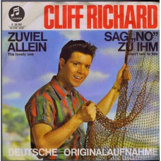 CLIFF RICHARD AND THE SHADOWS Zuviel Allein (Columbia 22707) Germany 1964 PS 45