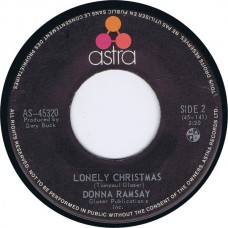DONNA RAMSAY it's gonna be a nice warm christmas / Lonely Christmas (Astra 45320) Canada 1971 45