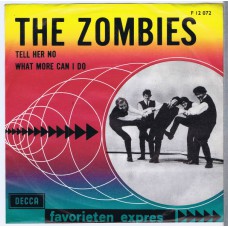 ZOMBIES Tell Her No / What More Can I Do (Decca F 12 072) Holland 1965 PS 45 
