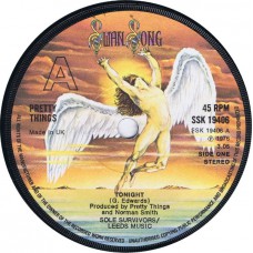PRETTY THINGS Tonight / It Isn't Rock'n'Roll (Swan Song SSK 19406) UK 1976 45