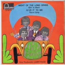 TROGGS Night Of The Long Grass / Girl In Black / Give It To Me / You're Lying (Fontana 467800) Spain 1967 PS EP