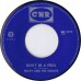 NICKY AND THE SHOUTS Don't Be A Fool / It's Time (CNR UH 9779) Holland 1965 PS 45