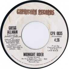 GREG ALLMAN Midnight Rider / Multi-Colored Lady (Capricorn CPR 0035) USA 1973 45
