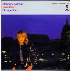 MARIANNE FAITHFULL Sweetheart / Strange One (Island 103594) Germany 1981 PS 45