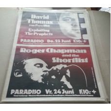 DAVID THOMAS (PERE UBU) / ROGER CHAPMAN AND THE SHORTLIST - Paradiso Amsterdam 23-06-1983 original concert poster (61x43cm)