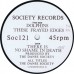 DANSE SOCIETY There Is No Shame In Death / Dolphins / These Frayed Edges (Society SOC 121) UK 1983 12"EP