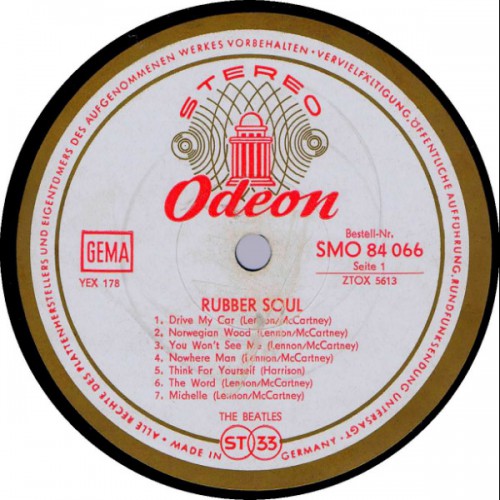 BEATLES Rubber Soul (Odeon SMO 84066) Germany original 1965