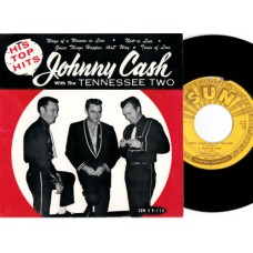 JOHNNY CASH'S TOP HITS With The Tennessee Two: Guess Things Happen That Way / Train Of Love / Next In Line / Ways Of A Woman In Love (Sun Records EPA 114) USA PS EP