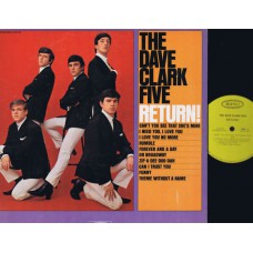 DAVE CLARK FIVE Return! (Epic) USA 1964 Mono LP