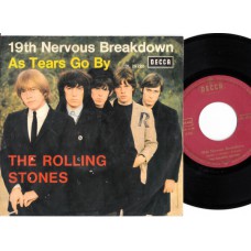 ROLLING STONES 19th Nervous Breakdown / As Tears Go By (Decca 25222) Germany 1966 PS 45