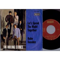 ROLLING STONES Let's Spend The Night Together / Ruby Tuesday (Decca DL 25280) Germany 1966 PS 45 (rare Stairs cover)