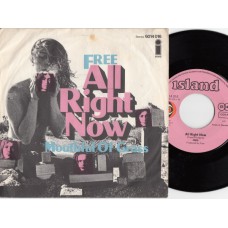 FREE All Right Now (Island) Germany 1970 PS 45