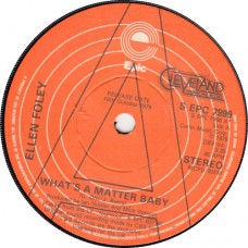 ELLEN FOLEY What's A Matter Baby / Hideaway (Epic 7999) UK 1979 Promo 45