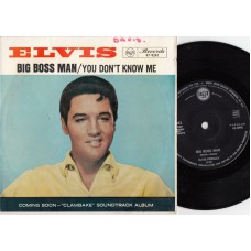 ELVIS PRESLEY Big Boss Man / You Don't Know Me (RCA 9341) Australia 1967 PS 45