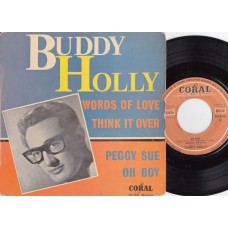 BUDDY HOLLY Peggy Sue +3 (Coral) French PS EP