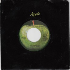 BILLY PRESTON Everything's All Right / I Want To Thank You (Apple 1814) USA CS 45